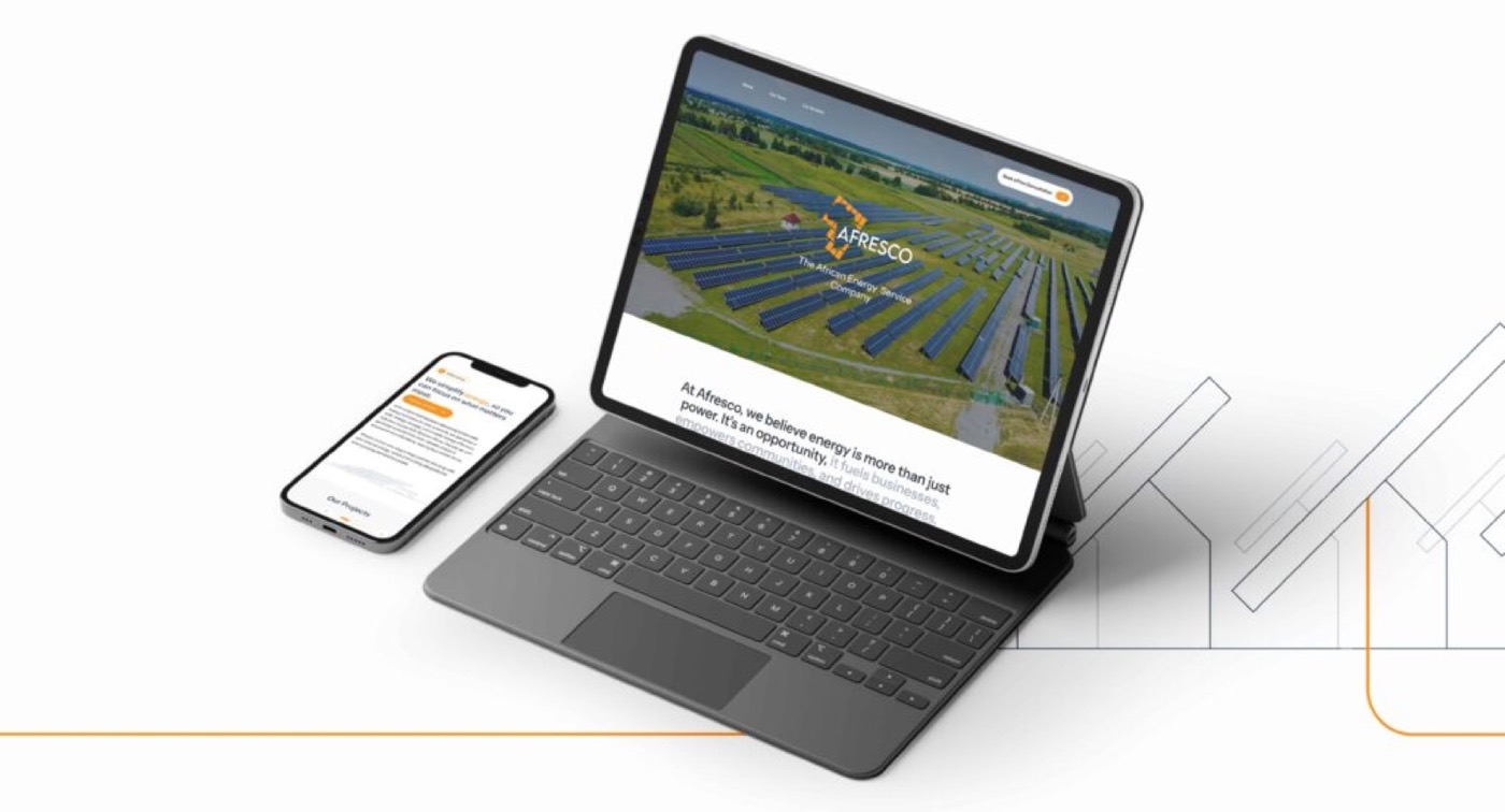 Afresco: presentation mockup of the corporate website