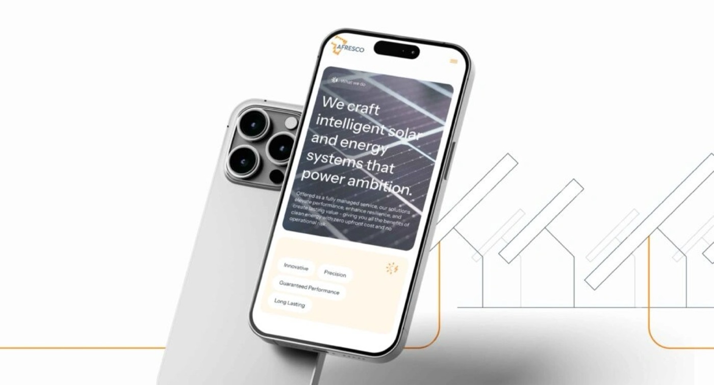 Afresco: presentation mockup of the corporate website