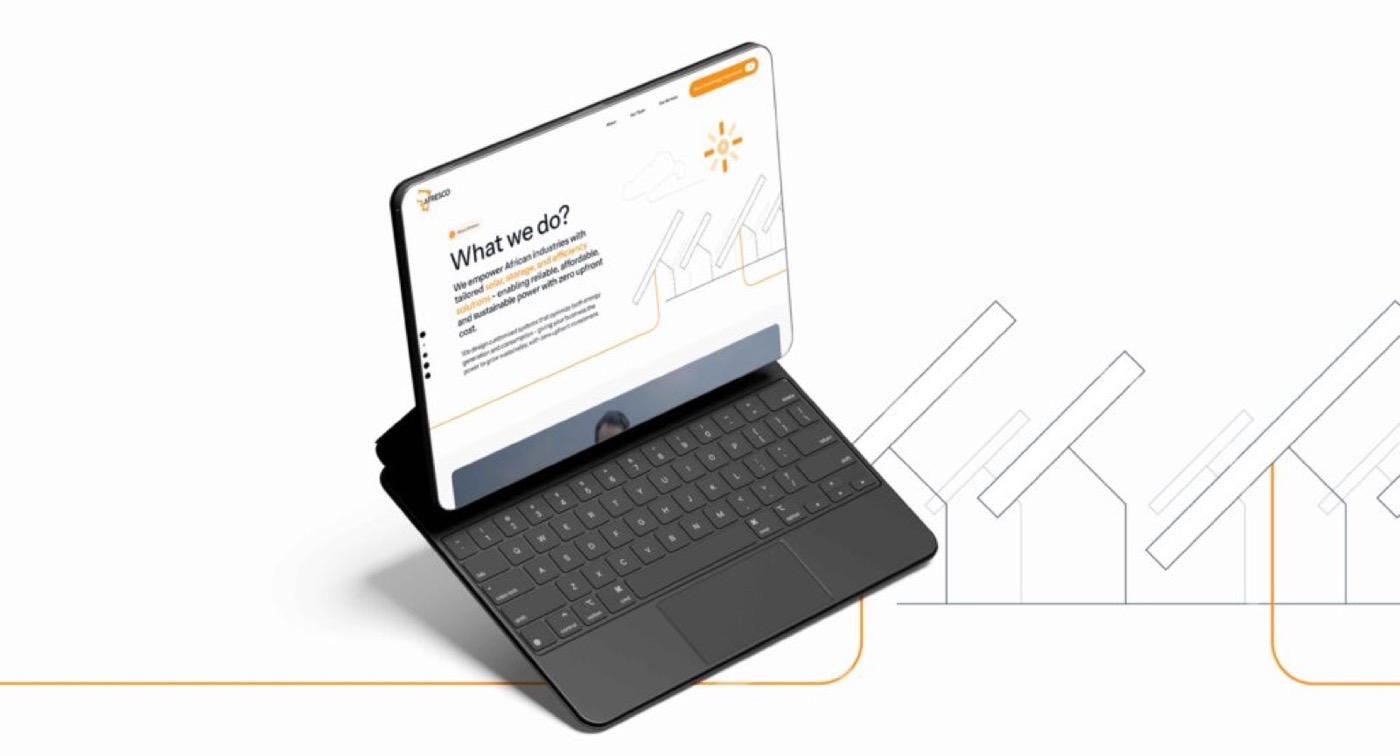 Afresco: presentation mockup of the corporate website