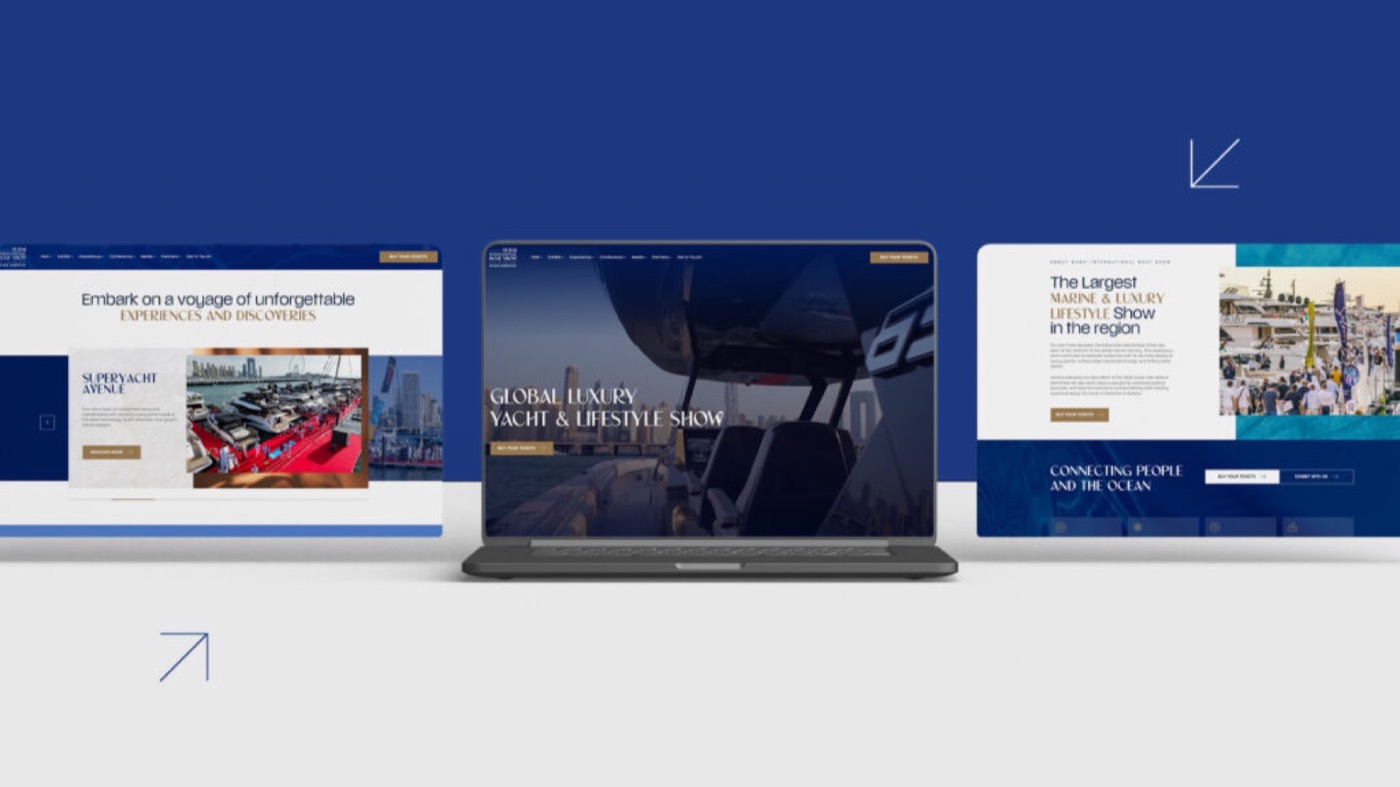 Dubai International Boat Show: presentation mockup of the event website
