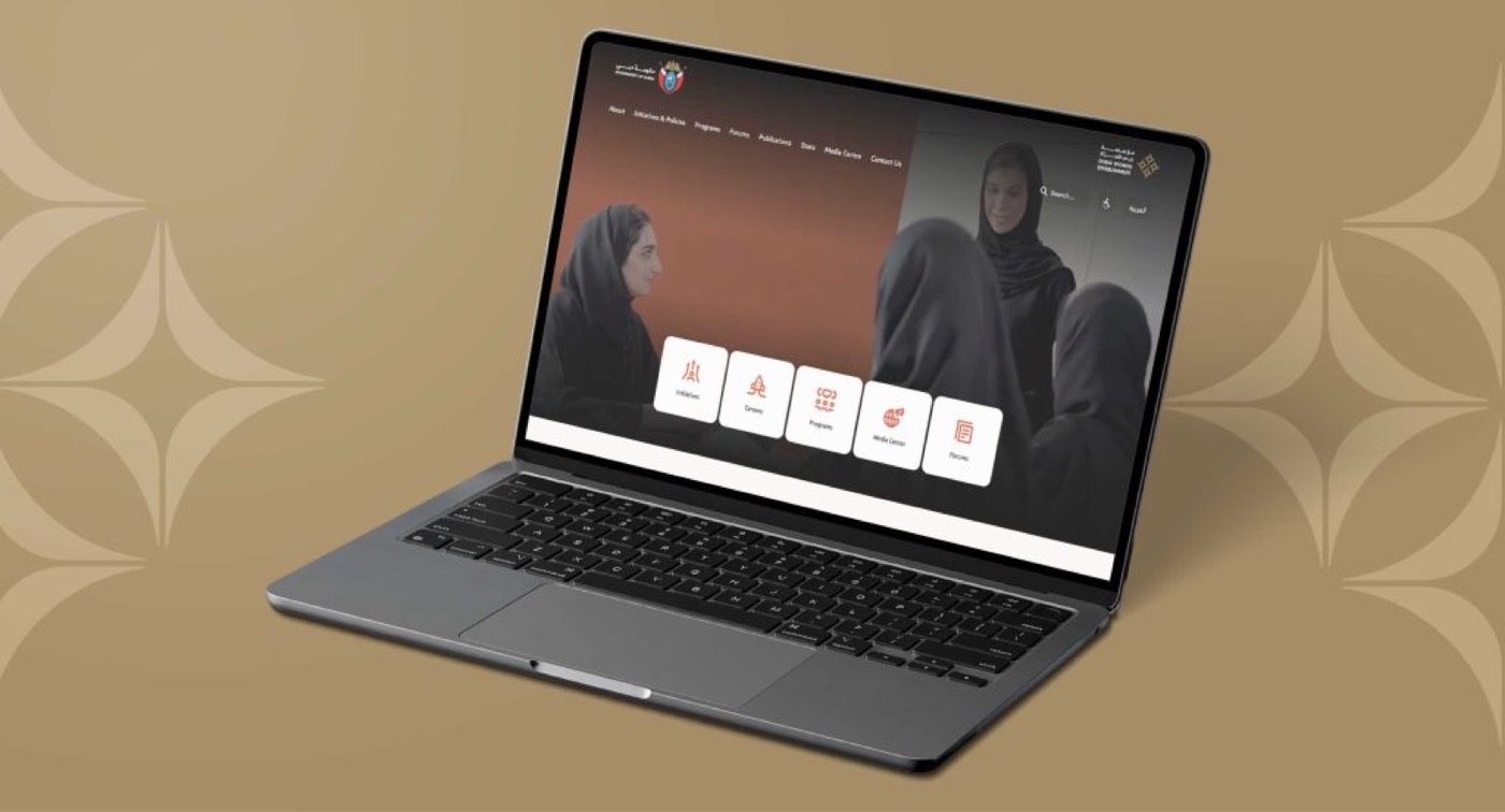 Dubai Women Establishment: presentation mockup of the government website
