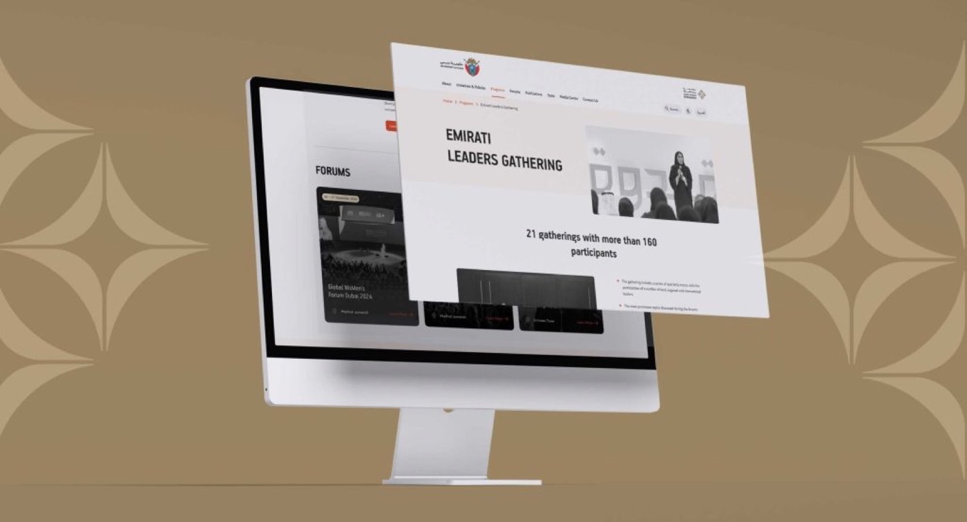 Dubai Women Establishment: presentation mockup of the government website
