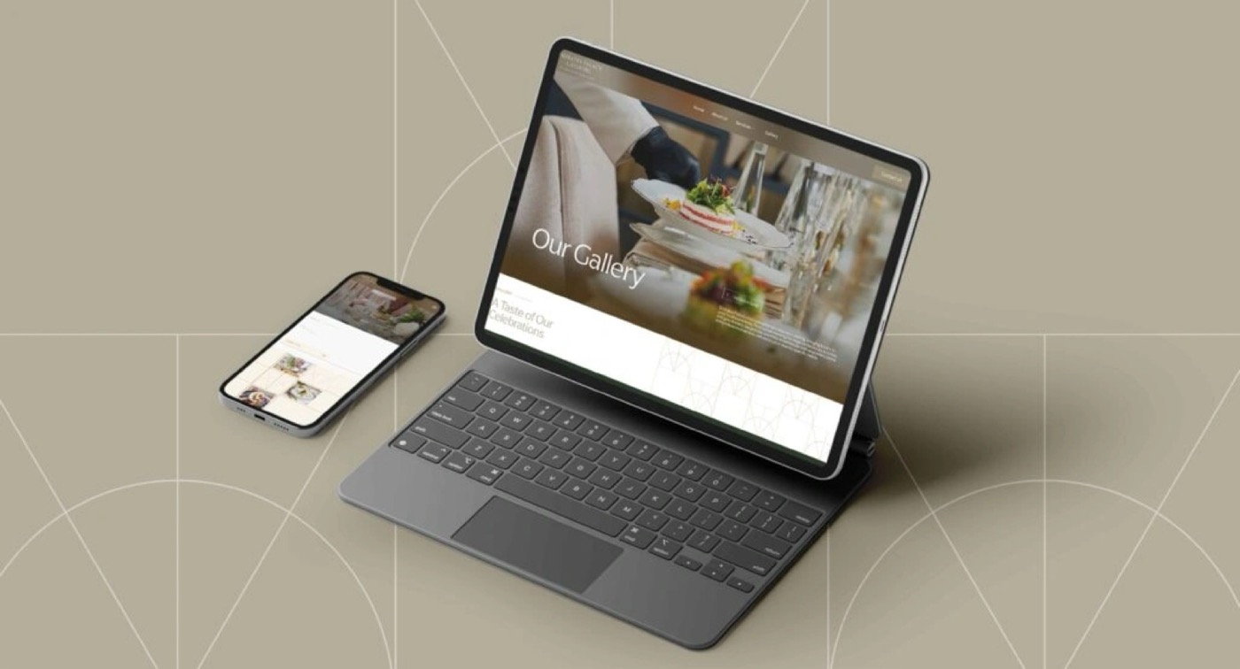 Emirates Palace Catering: presentation mockup of the luxury catering website