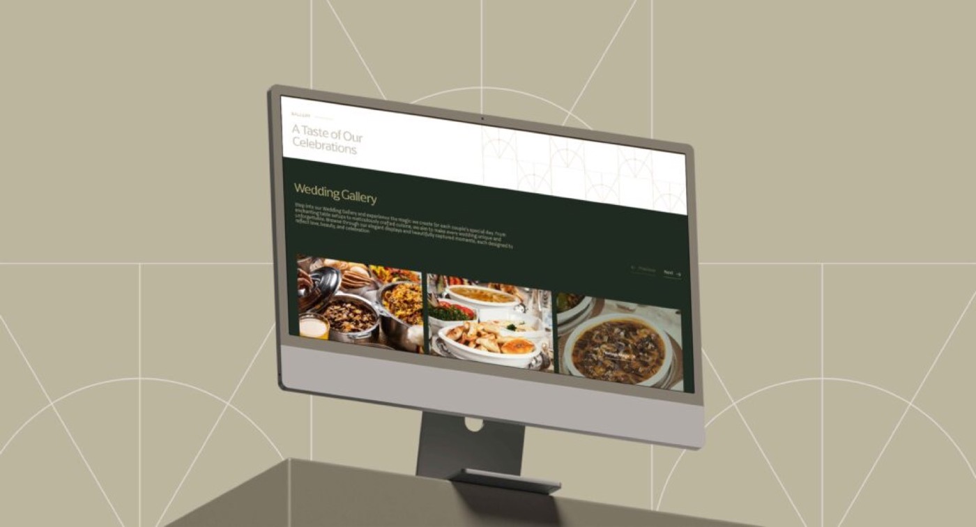 Emirates Palace Catering: presentation mockup of the luxury catering website