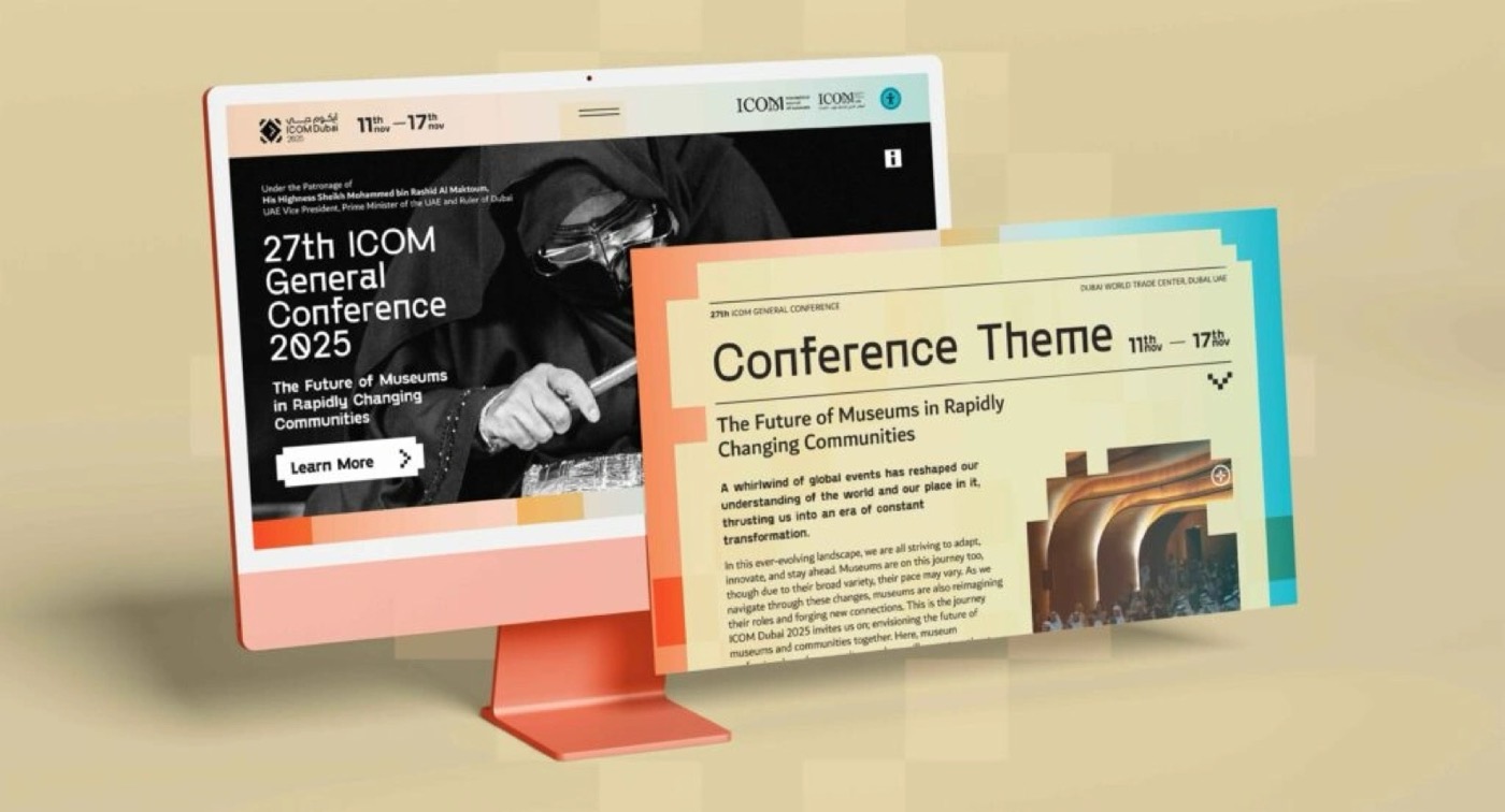 ICOM Dubai 2025: presentation mockup of the conference website