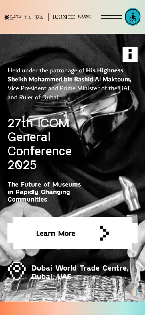 ICOM Dubai 2025: the live site on a phone