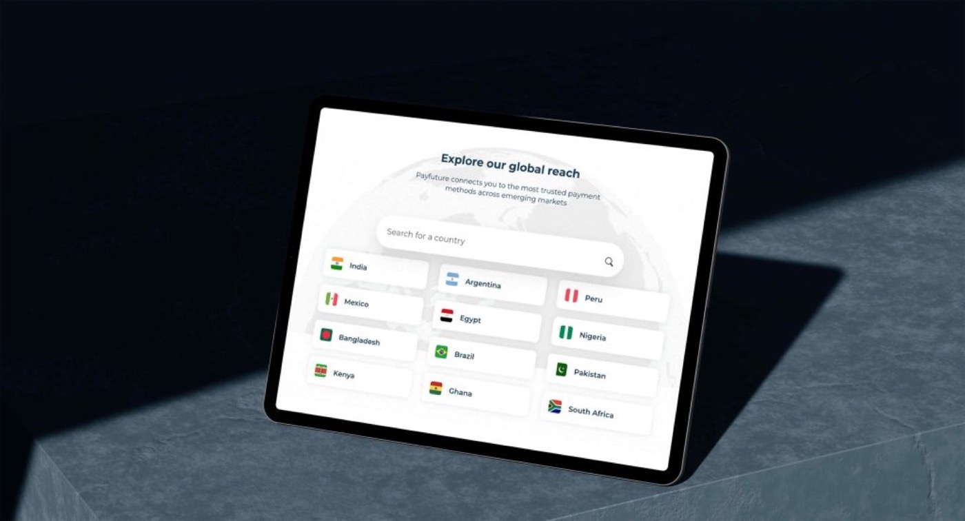 PayFuture: presentation mockup of the fintech website