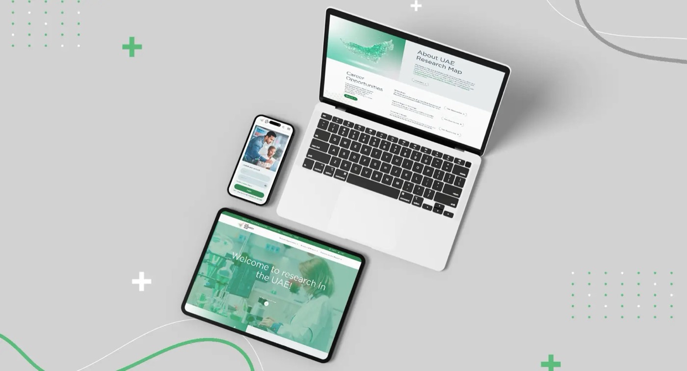 UAE Research Map: presentation mockup of the national research platform